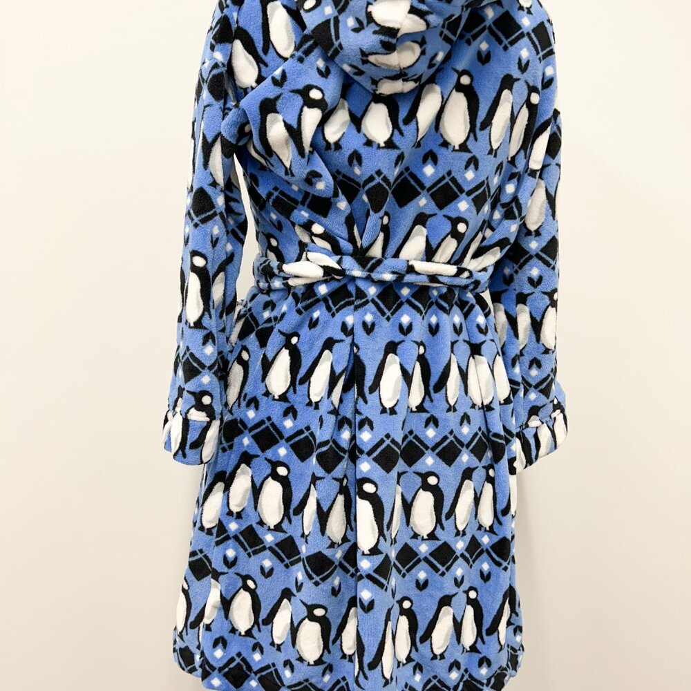 Vera Bradley Robe, Blue Robe, Women's Size S/M, Penguin Robe, Fleece Robe, - Picture 2 of 7